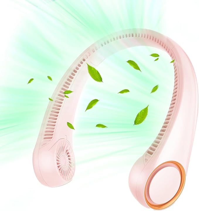 Portable Neck Fan, Hands Free Bladeless Fan, 360°